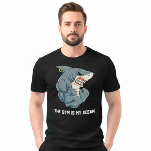 The gym is my ocean − muška crna majica