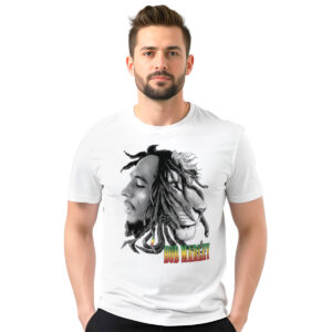 Bob Marley − muška bela majica