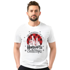 Hogwarts Christmas − muška bela majica