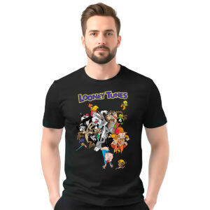 Looney Tunes družina – muška crna majica