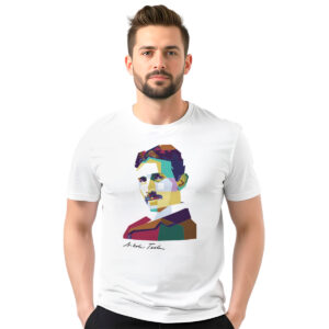 Nikola Tesla − muška bela majica