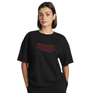 Stranger Things - ženska oversize crna majica