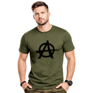 Anarhija – muška maslinasto zelena majica