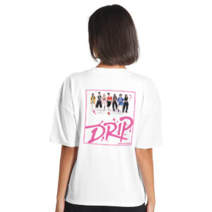 Babymonster − ženska oversize bela majica