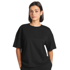 Ženska oversize crna majica bez štampe