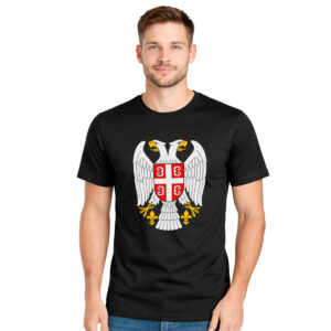Dvoglavi orao – muška crna majica