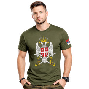 Grb Vojske Srbije − muška maslinasto zelena majica