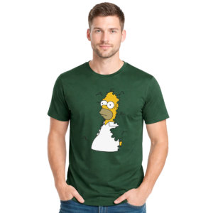 Homer hedge meme – muška tamno zelena majica