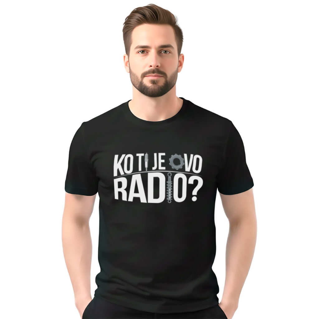 Ko ti je ovo radio? − muška crna majica