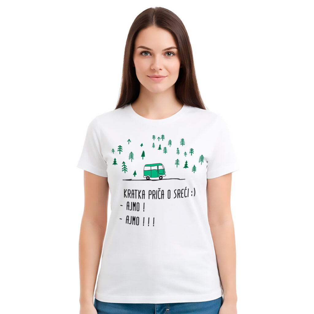Kratka priča o sreći - ženska bela majica