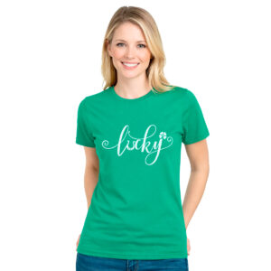 Lucky – ženska smaragdno zelena majica