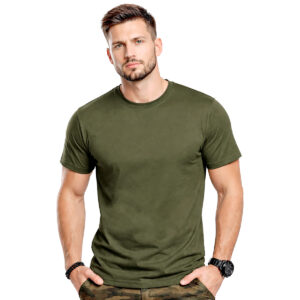 Muška maslinasto zelena majica bez štampe