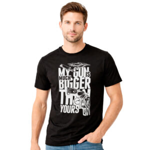 My gun is much bigger than yours − muška crna majica