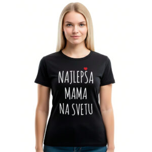 Najlepša mama na svetu – ženska crna majica