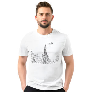 Novi Sad centar – muška bela majica