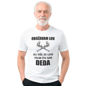 Obožavam lov – muška bela majica
