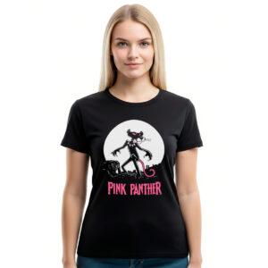 Pink Panther – ženska crna majica