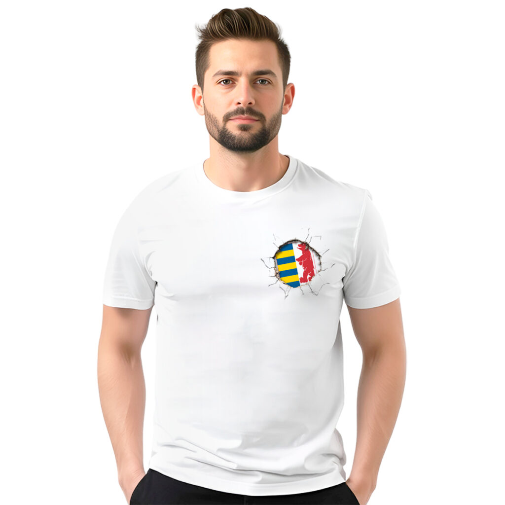 Rusinski grb – muška bela majica