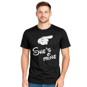 She's mine – muška crna majica