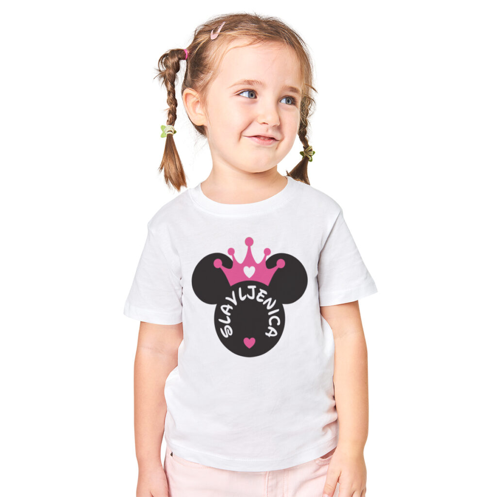 Slavljenica − dečija bela majica