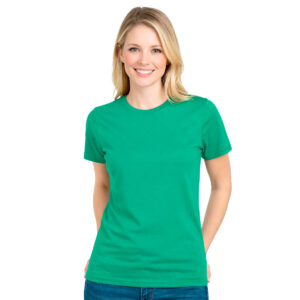 Ženska smaragdno zelena majica bez štampe