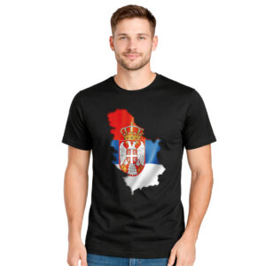 Srbija − muška crna majica