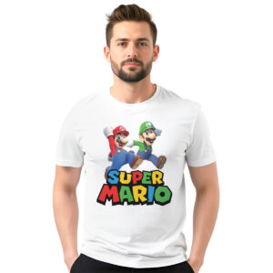 Super Mario – muška bela majica