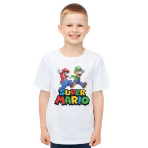 Super Mario – dečija bela majica