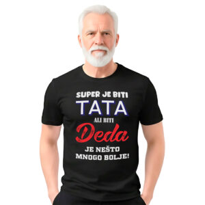 Super je biti tata − muška crna majica