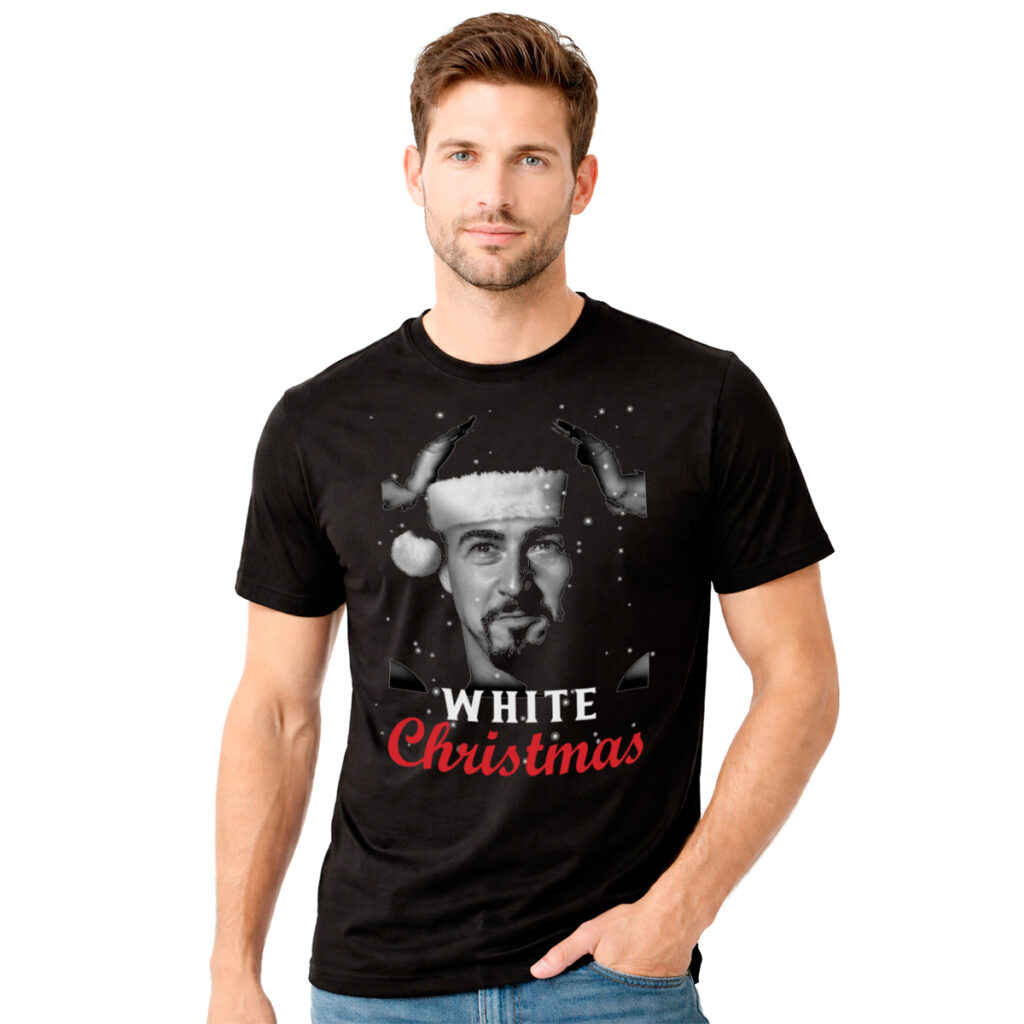 White Christmas – muška crna majica