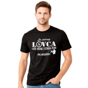 Za dobrog lovca – muška crna majica