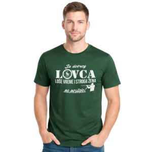 Za dobrog lovca – muška tamno zelena majica