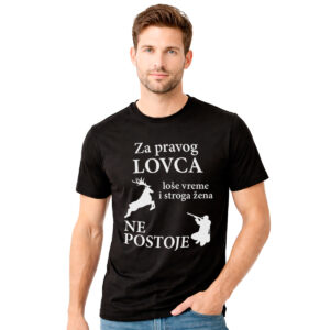 Za pravog lovca – muška crna majica
