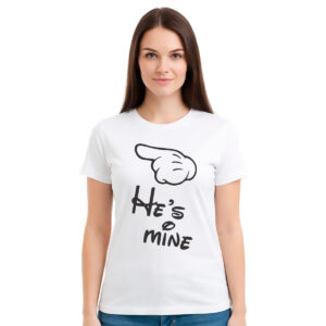 He's mine – ženska bela majica