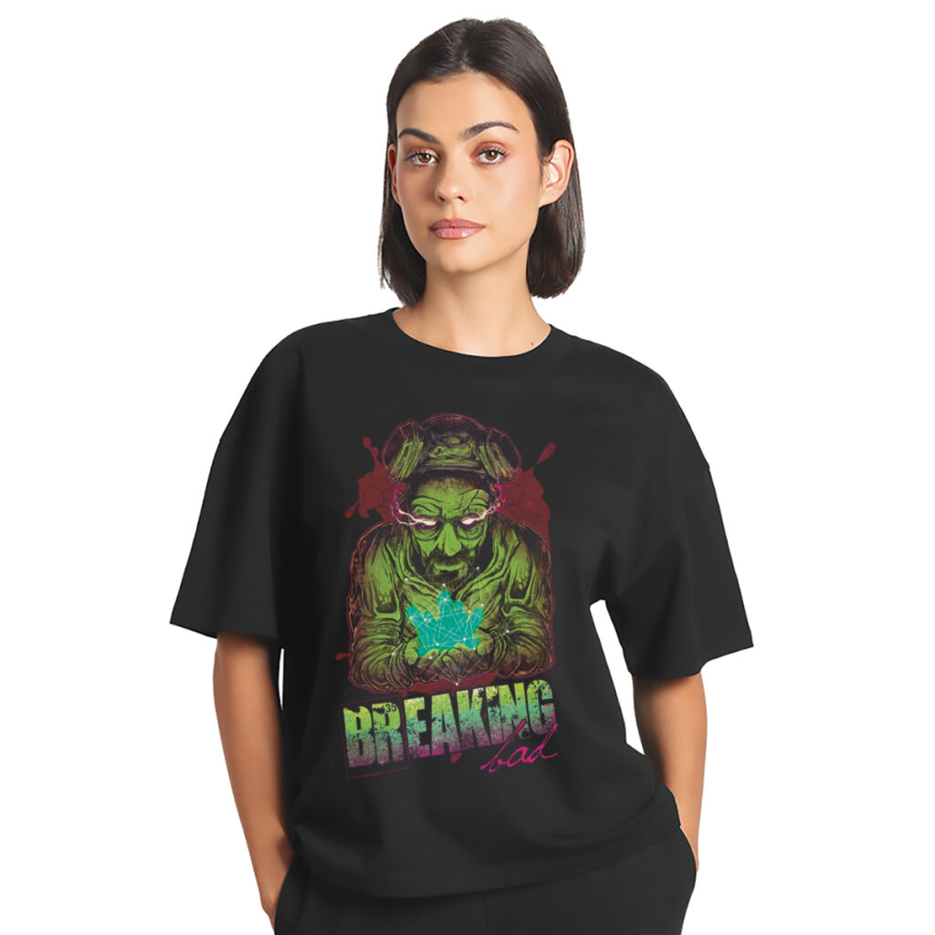 Breaking bad – ženska oversize crna majica