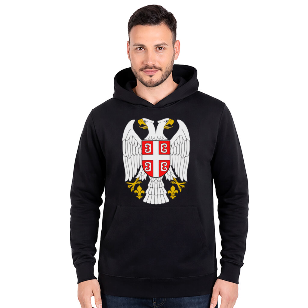 Dvoglavi orao − unisex crni duks