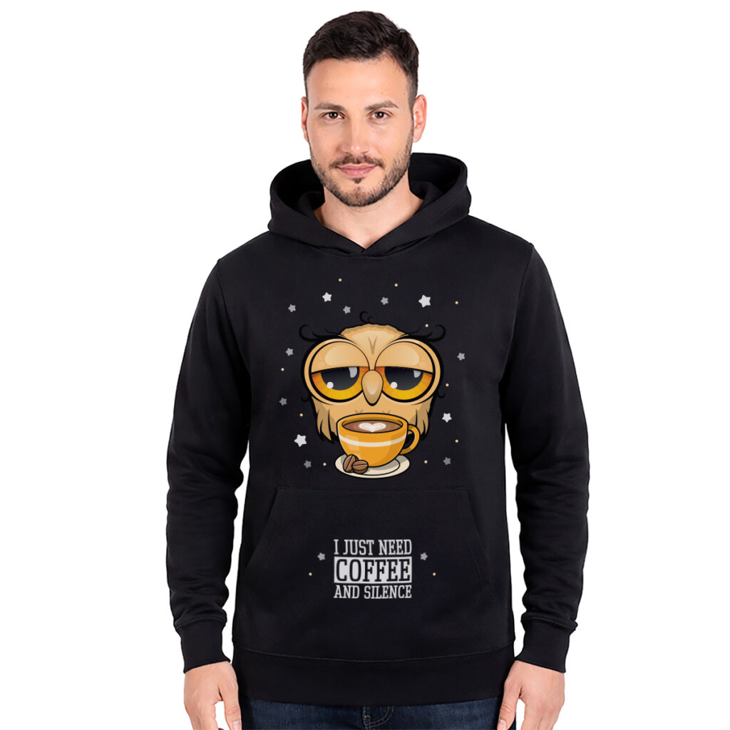 I just need coffee and silence – unisex crni duks