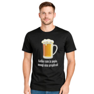 Koliko sam ja popio, mnogi nisu preplivali – muška crna majica