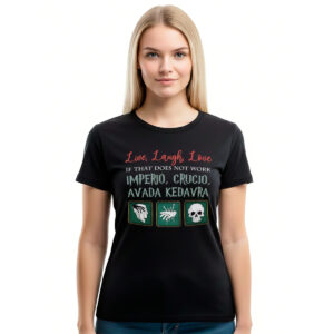 Live Laugh Love – ženska crna majica