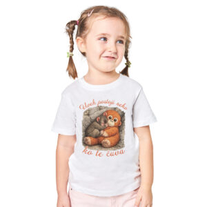 Majmunče Punch – dečija bela majica