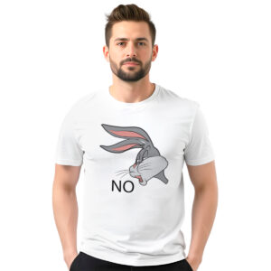 NO – muška bela majica