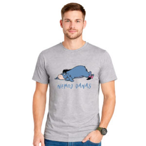 Nemoj danas – muška melirano siva majica