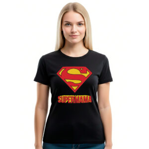 Supermama – ženska crna majica