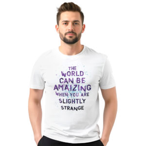 The world can be amaizing – muška bela majica