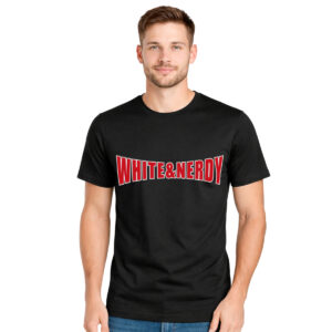 White & Nerdy – muška crna majica