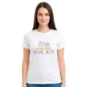 Žena majka kraljica − ženska bela majica