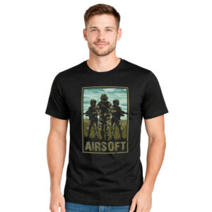 Airsoft soldiers − muška crna majica