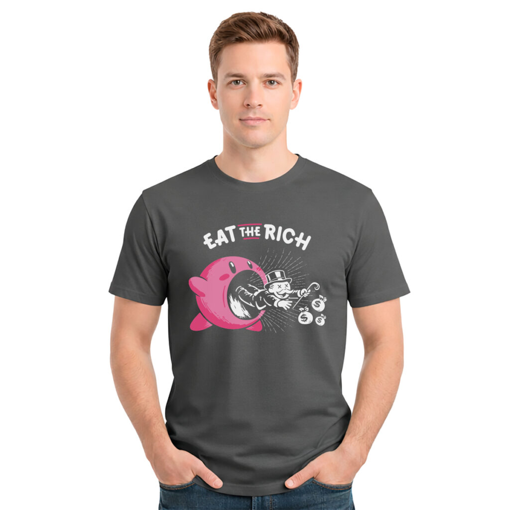 Eat the Rich – muška tamno siva majica