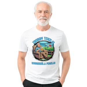 Zbogom tenzijo dobrodošla penzijo – muška bela majica