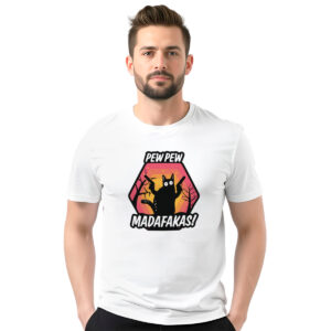 Pew Pew Madafakas! – muška bela majica